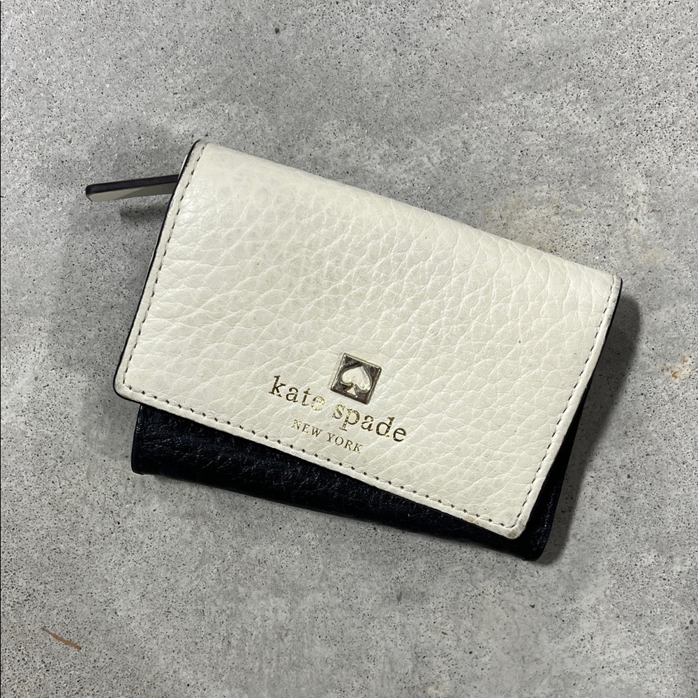 Kate Spade black & white card wallet